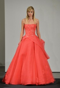 Pink Coral Wedding Gown